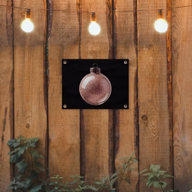 Tuinposter - Kerstbal - Roségoud - Kerst — 2