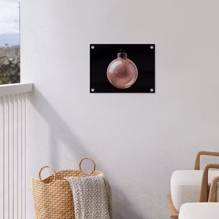 Tuinposter - Kerstbal - Roségoud - Kerst — 3