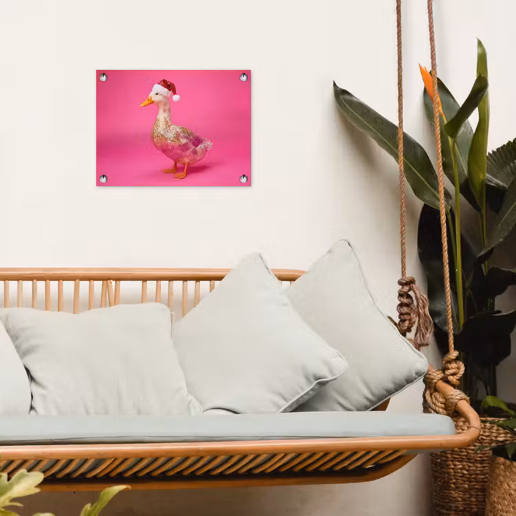 Tuinposter - Vogel - Kerst - Roze — 5