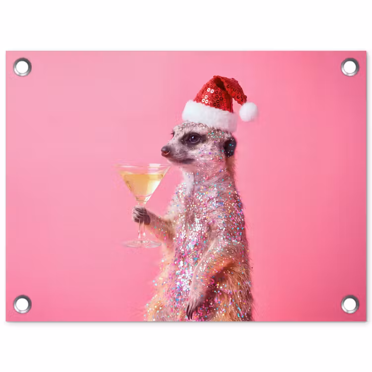 Tuinposter - Dieren - Glitter - Feest — 1