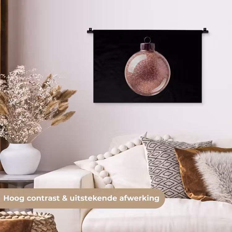 Wandkleed - Kerstbal - Roségoud - Kerst — 4
