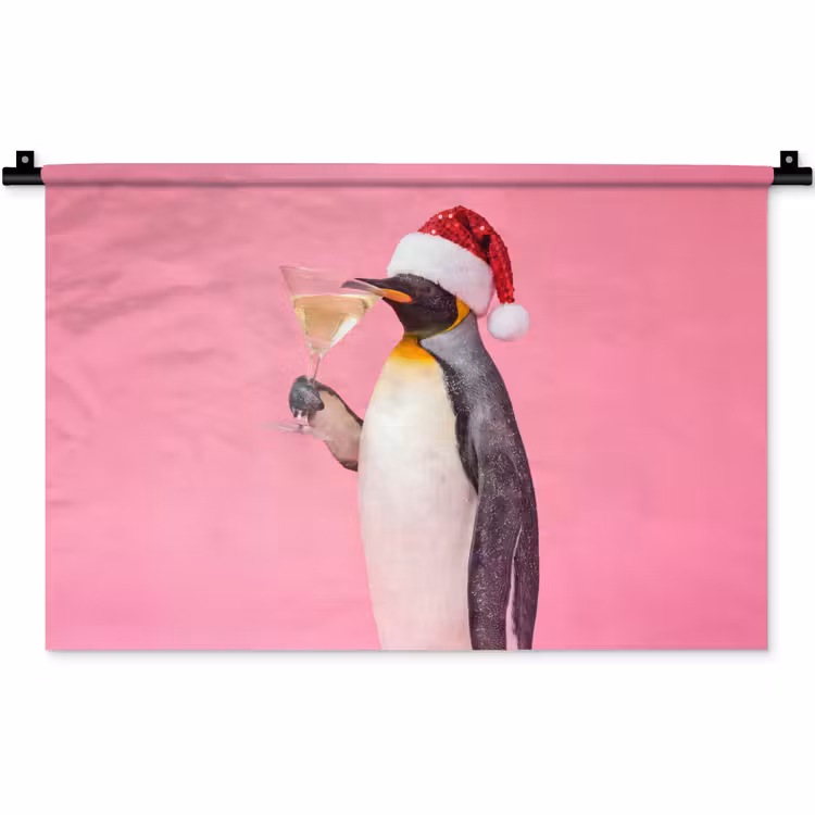 Wandkleed - Pinguïn - Kerst - Feest — 1