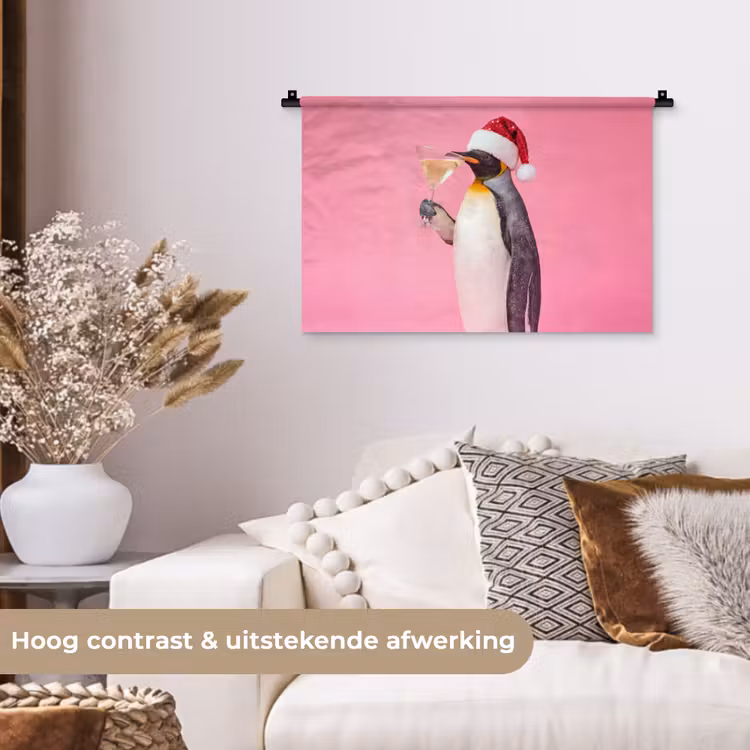 Wandkleed - Pinguïn - Kerst - Feest — 4