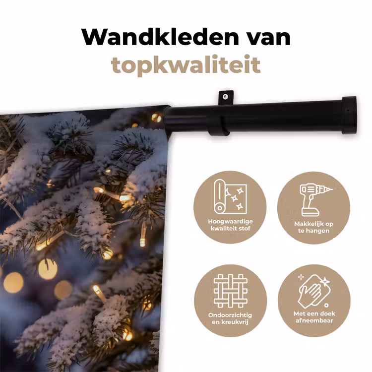 Wandkleed - Rendier - Kerst - Sneeuw — 3