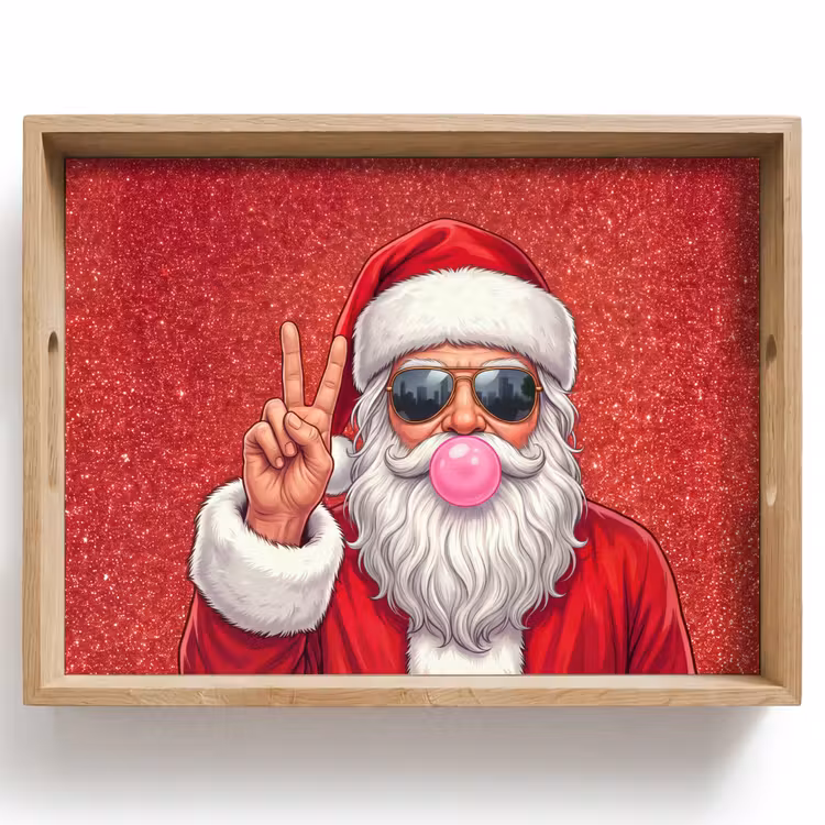 Dienblad - Kerstman - Zonnebril - Kerst — 1