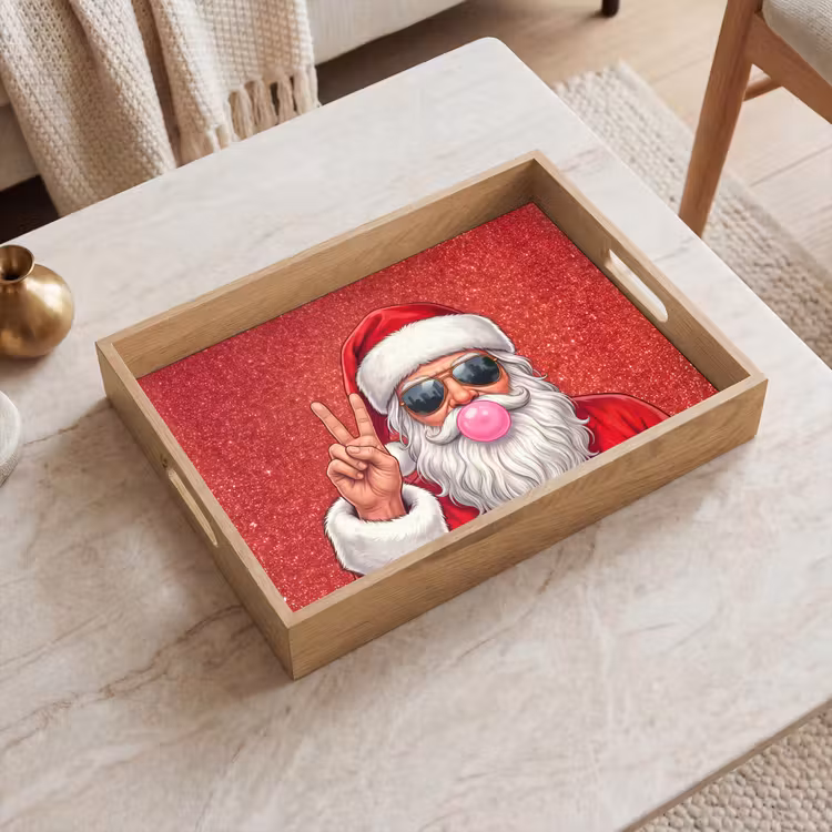 Dienblad - Kerstman - Zonnebril - Kerst — 2