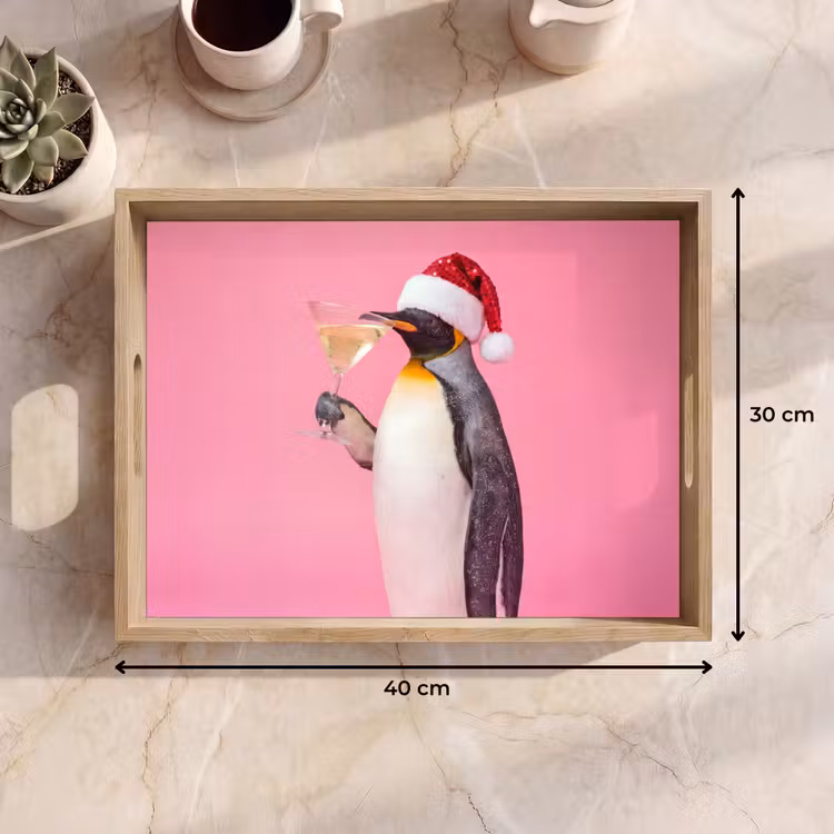Dienblad - Pinguïn - Kerst - Feest — 9
