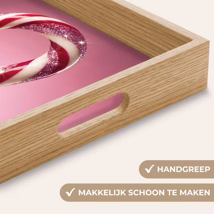Dienblad - Zuurstok - Glinsterend - Roze — 5