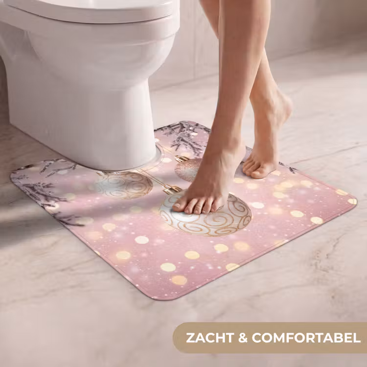 Wc Mat - Kerstbal - Roze - Winter — 5