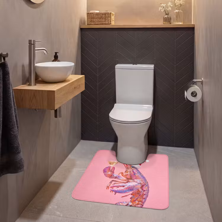 Wc Mat - Kreeft - Kerst - Roze — 2
