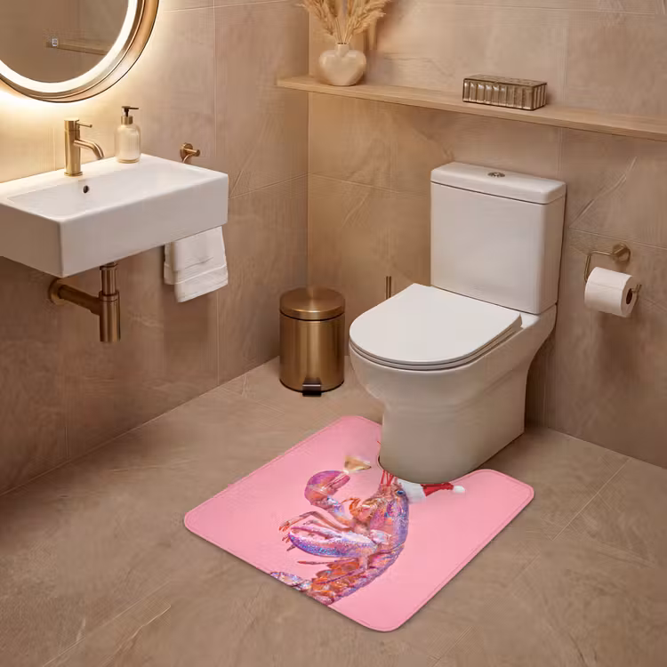 Wc Mat - Kreeft - Kerst - Roze — 3