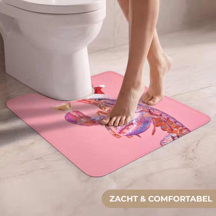 Wc Mat - Kreeft - Kerst - Roze — 5