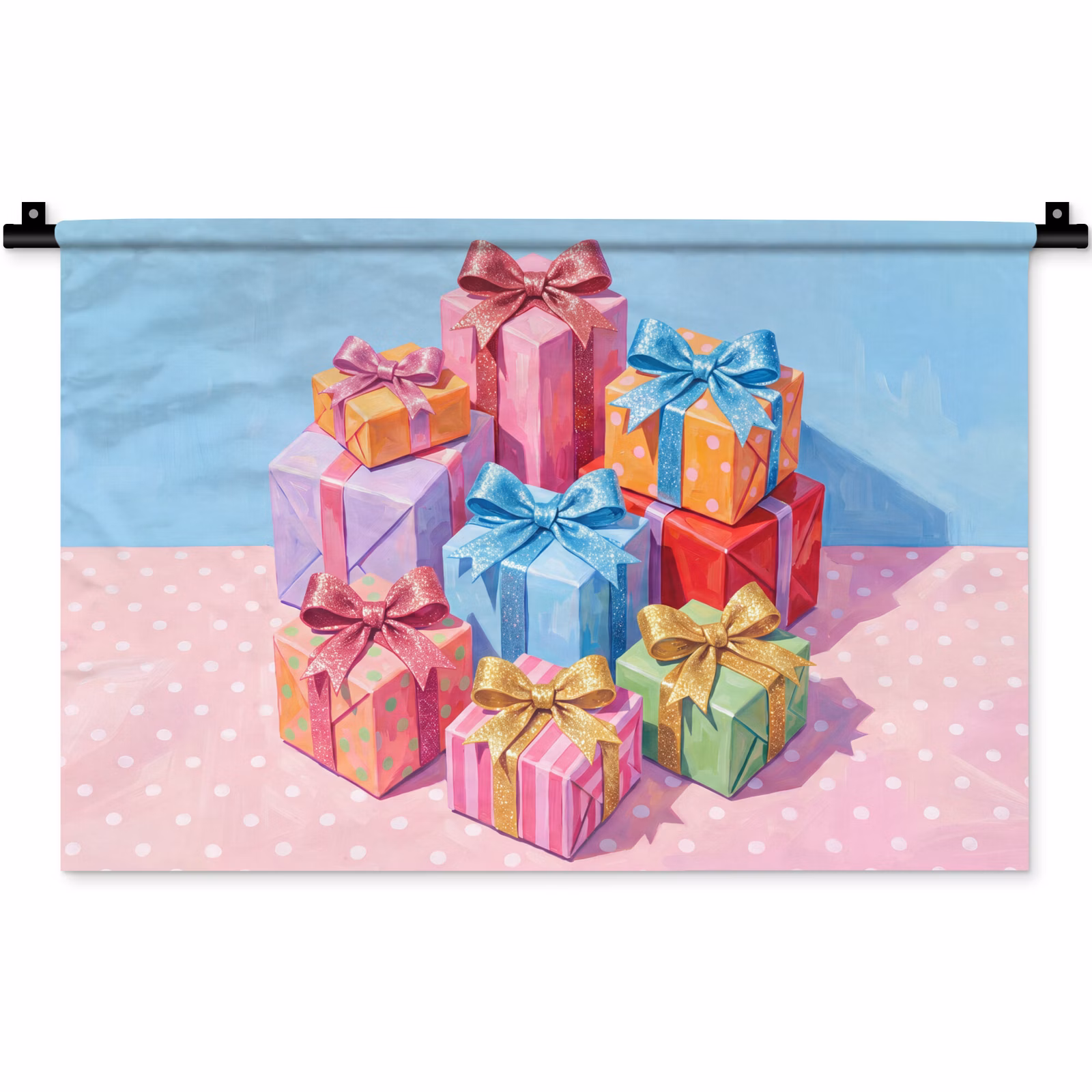 Wandkleed - Geschenken - Feest - Kleurrijk — 1
