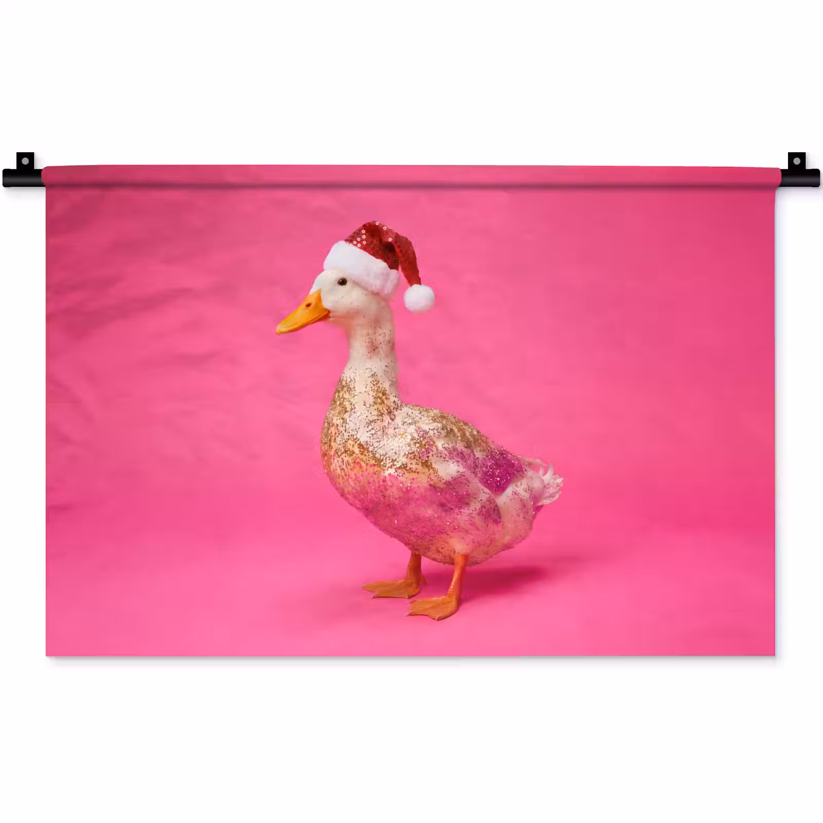 Wandkleed - Vogel - Kerst - Roze — 1