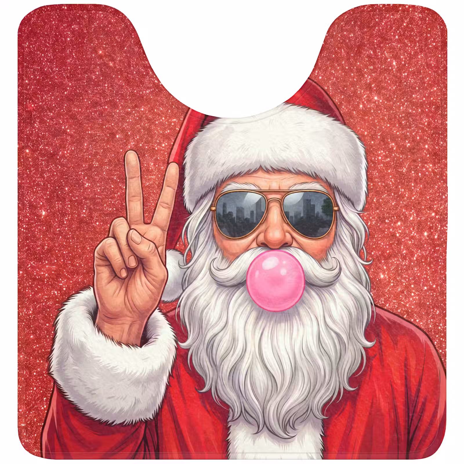Wc Mat - Kerstman - Zonnebril - Kerst — 1