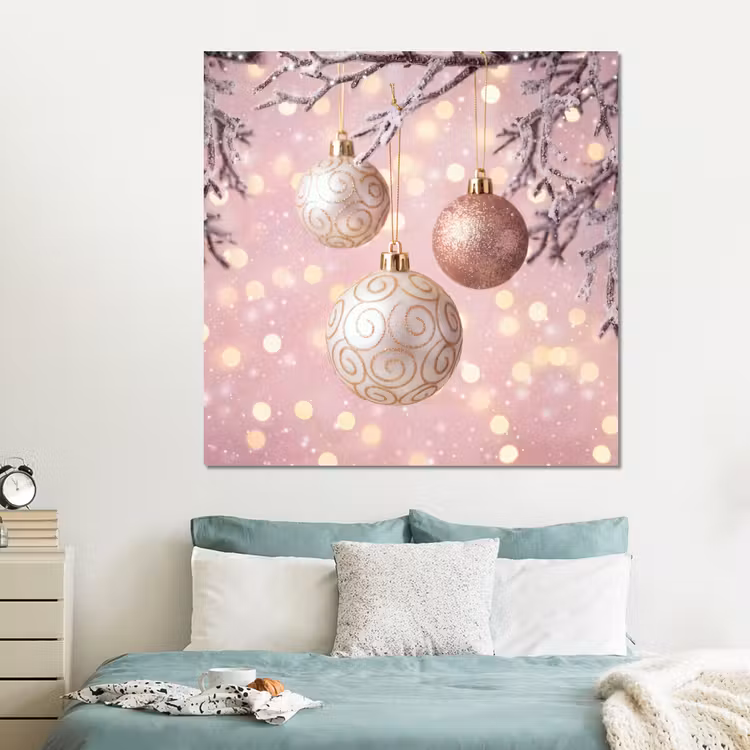 Forex - Kerstbal - Roze - Winter — 2