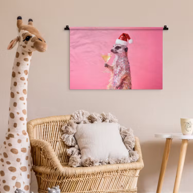 Wandkleed - Dieren - Glitter - Feest — 5
