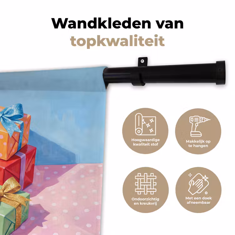 Wandkleed - Geschenken - Feest - Kleurrijk — 3