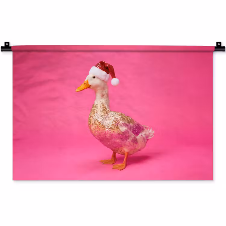 Wandkleed - Vogel - Kerst - Roze