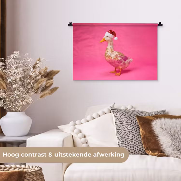 Wandkleed - Vogel - Kerst - Roze — 4