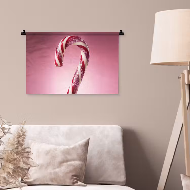 Wandkleed - Zuurstok - Glinsterend - Roze — 2