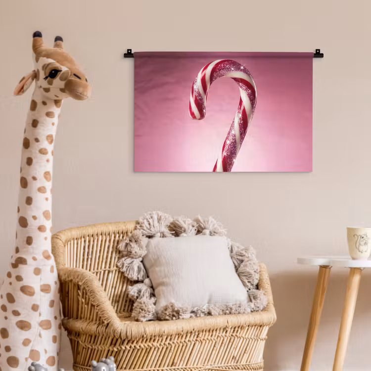 Wandkleed - Zuurstok - Glinsterend - Roze — 5
