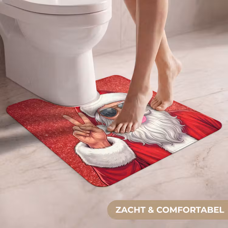 Wc Mat - Kerstman - Zonnebril - Kerst — 5