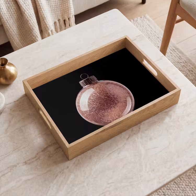 Dienblad - Kerstbal - Roségoud - Kerst — 2