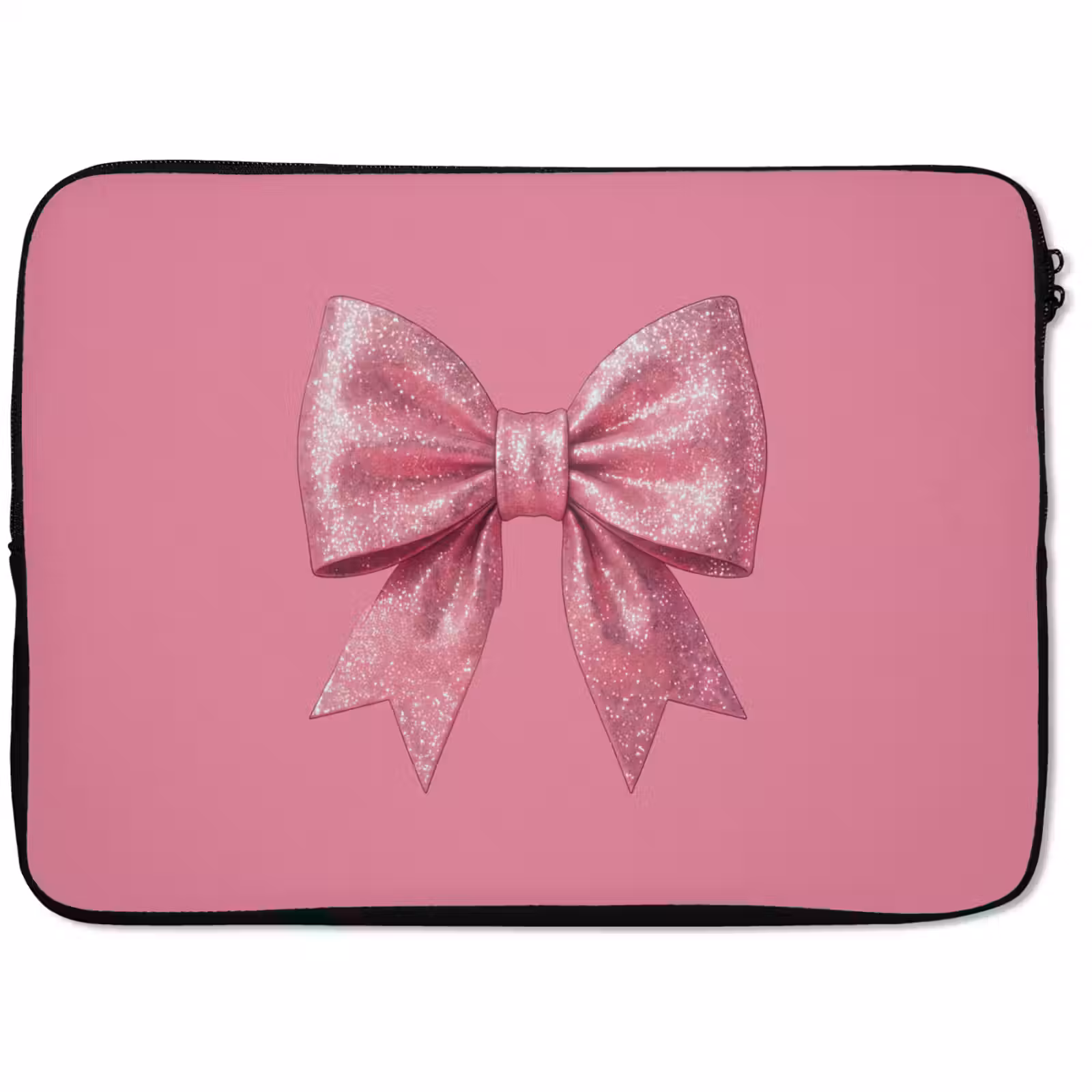 Laptophoes - Roze strik - Glitter — 1