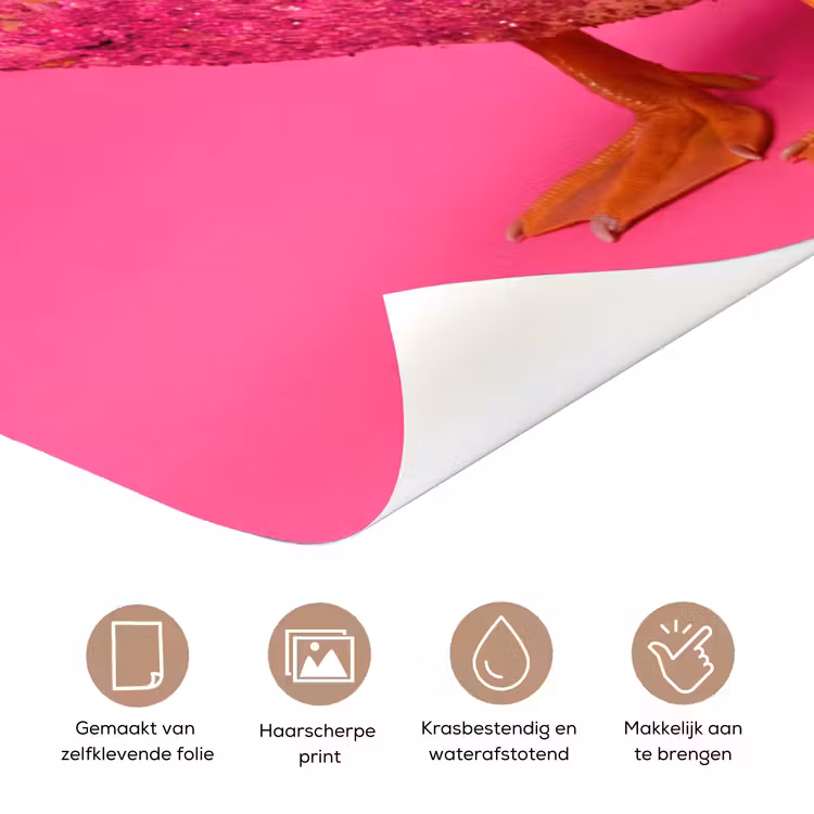 Deursticker - Vogel - Kerst - Roze — 3