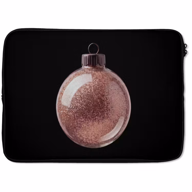 Laptophoes - Kerstbal - Roségoud - Kerst — 1
