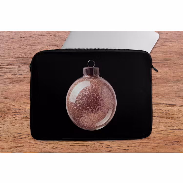 Laptophoes - Kerstbal - Roségoud - Kerst — 2