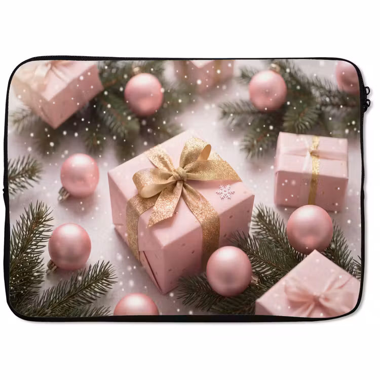 Laptophoes - Cadeau - Kerst - Roze — 1