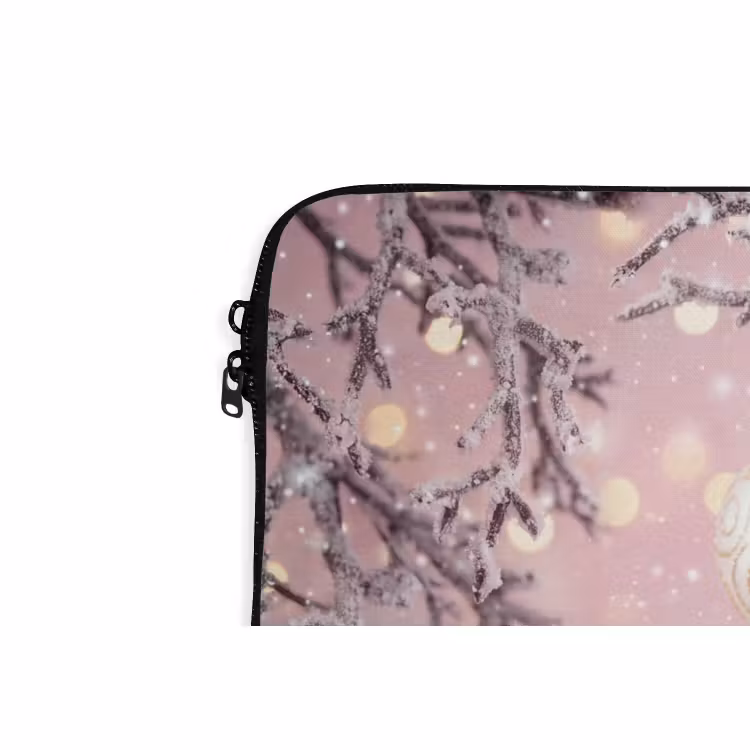 Laptophoes - Kerstbal - Roze - Winter — 5