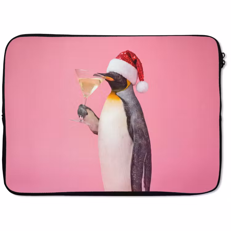 Laptophoes - Pinguïn - Kerst - Feest — 1