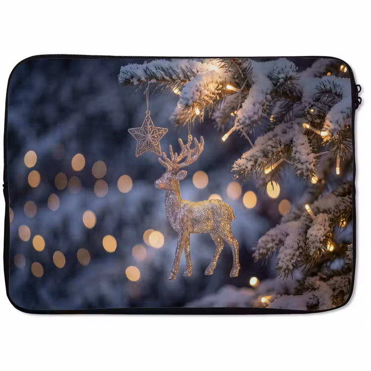 Laptophoes - Rendier - Kerst - Sneeuw — 1
