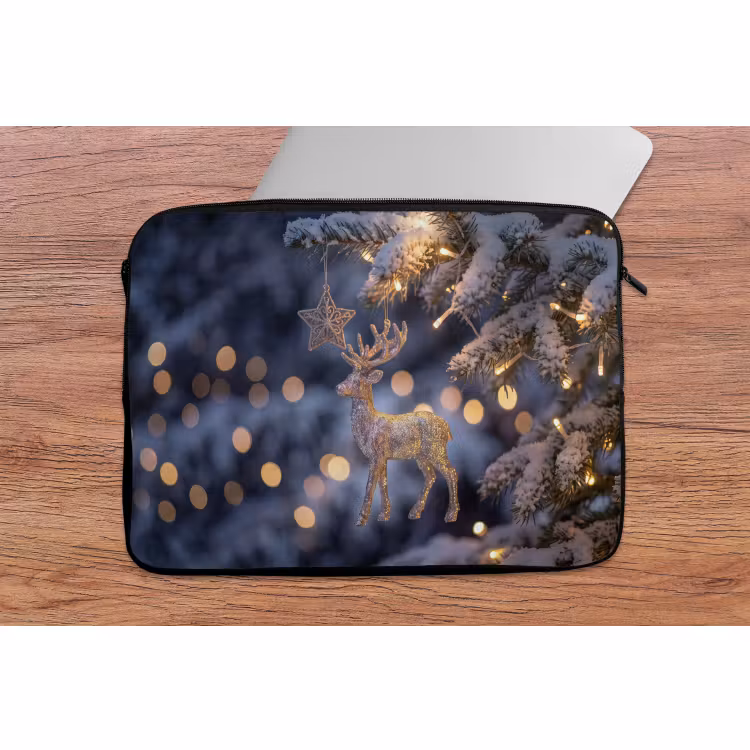 Laptophoes - Rendier - Kerst - Sneeuw — 2
