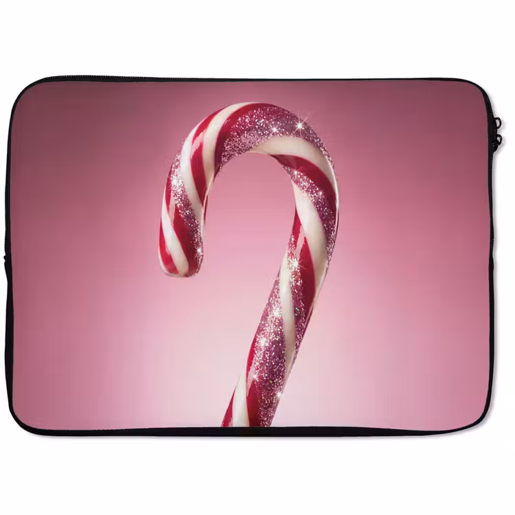 Laptophoes - Zuurstok - Glinsterend - Roze — 1