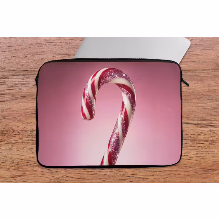 Laptophoes - Zuurstok - Glinsterend - Roze — 2