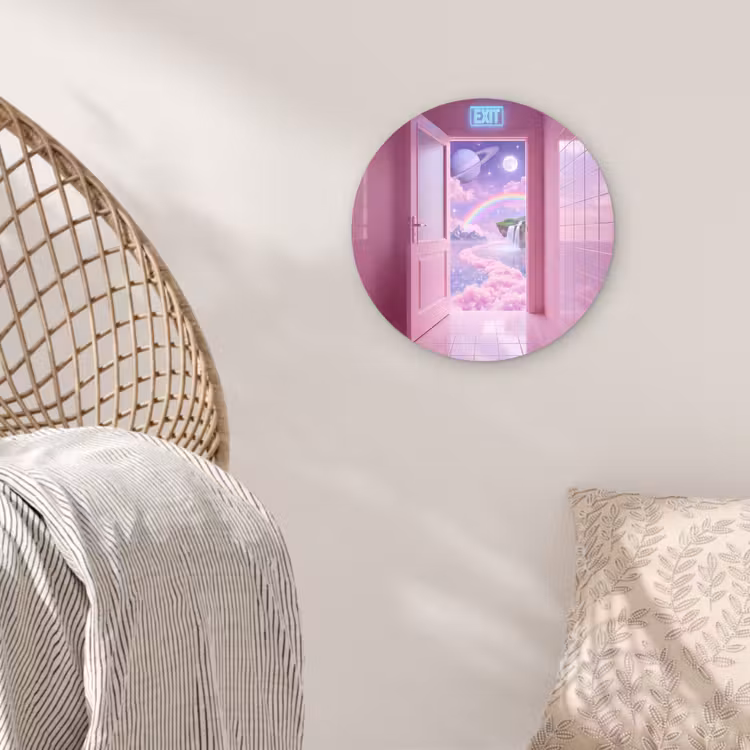 Muurcirkel - Roze deur - Fantasie — 5
