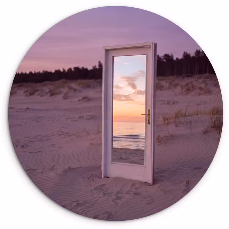 Muurcirkel - Spiegel - Zee - Zonsondergang — 1