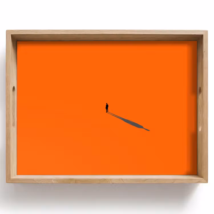 Dienblad - Persoon - Schaduw - Oranje — 1