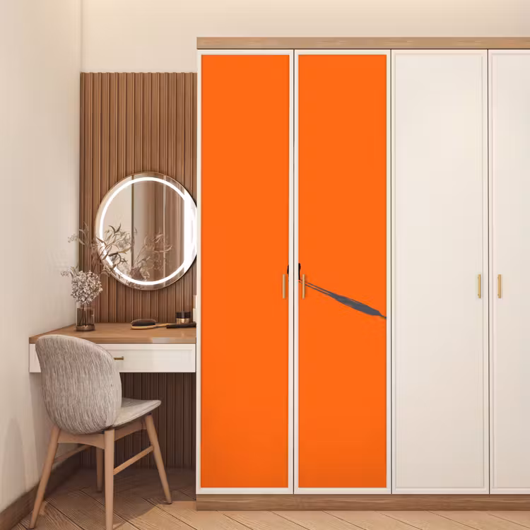 Deursticker - Persoon - Schaduw - Oranje — 5