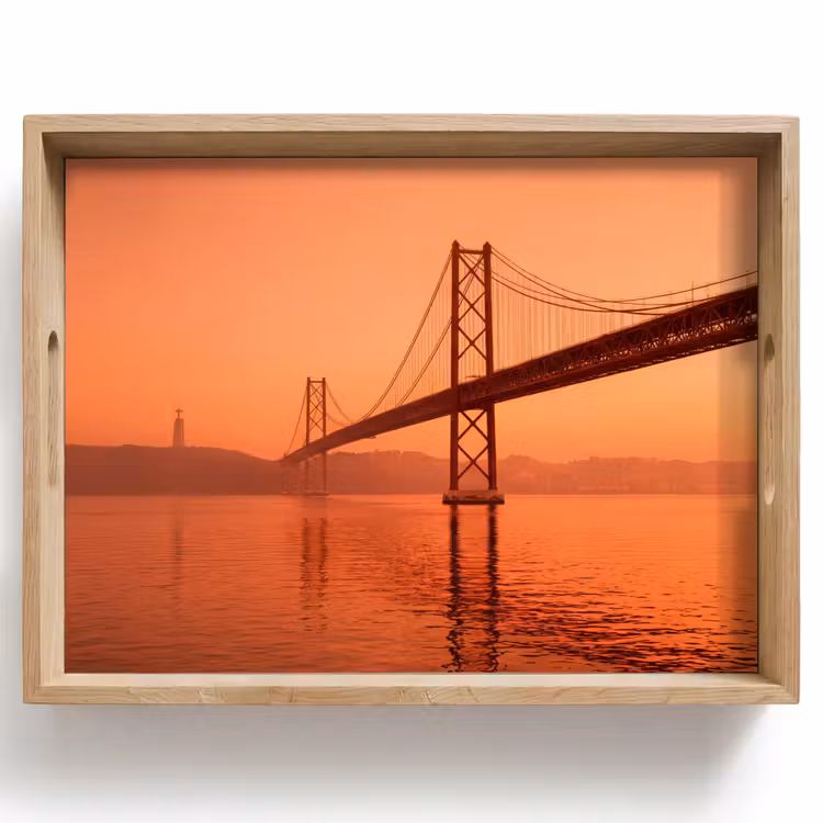 Dienblad - Brug - Water - Oranje — 1