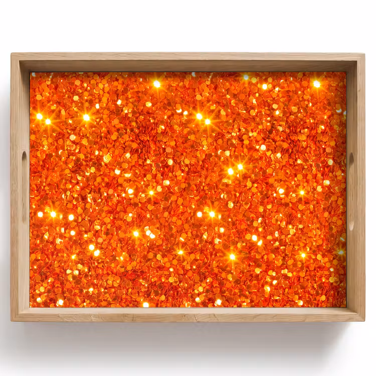 Dienblad - Glitter - Oranje - Abstract — 1
