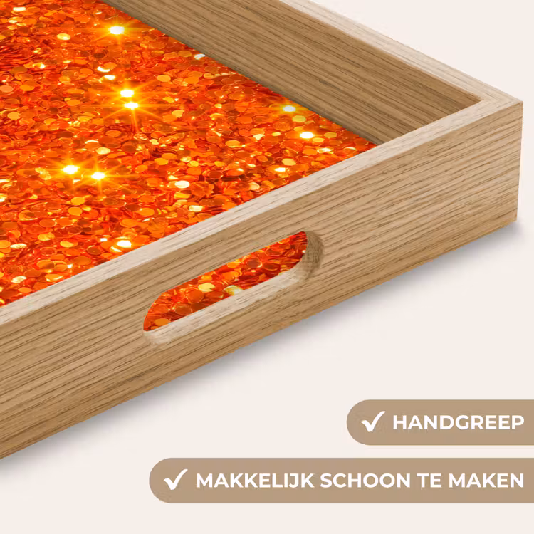 Dienblad - Glitter - Oranje - Abstract — 5