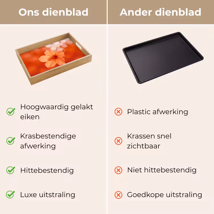 Dienblad - Oranje bloem - Macro — 3