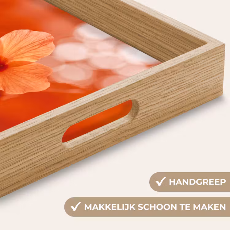 Dienblad - Oranje bloem - Macro — 5