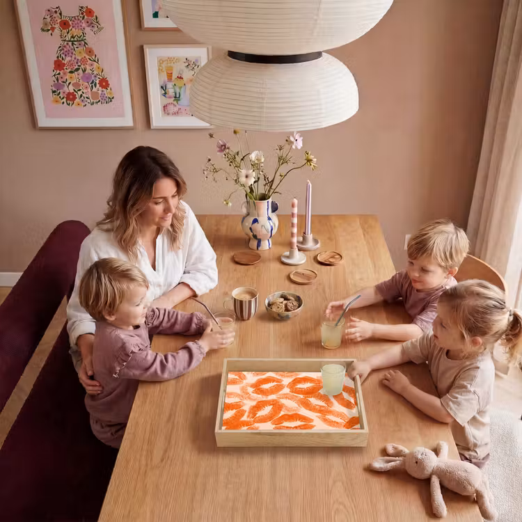 Dienblad - Oranje kusafdrukken - Liefde — 7