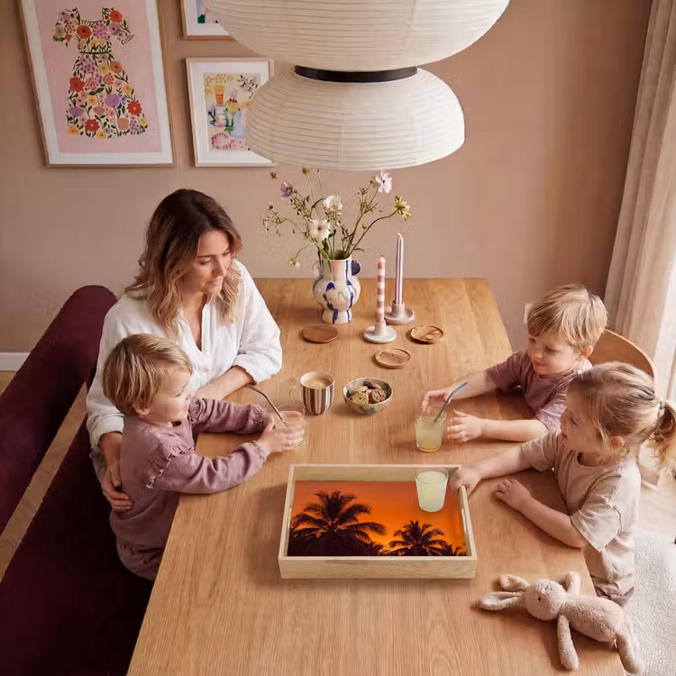 Dienblad - Palmen - Zonsondergang - Oranje — 7